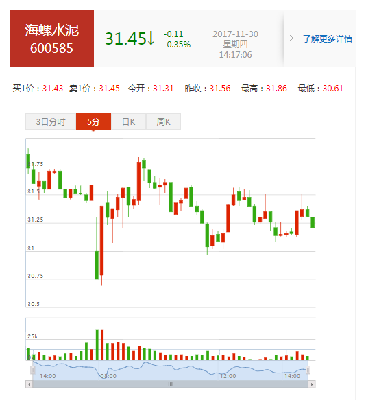 海螺水泥(600585)股票如何?